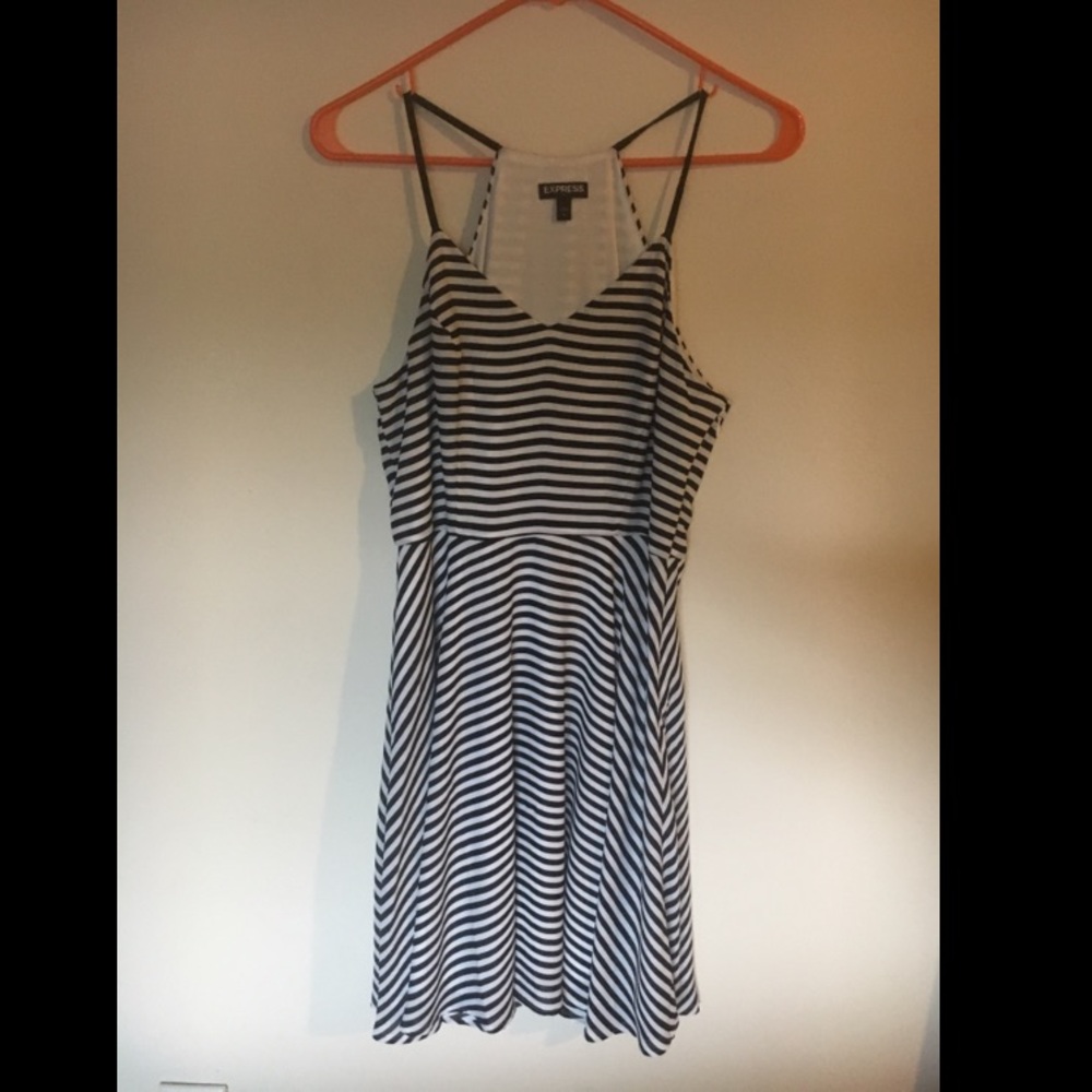 Black and white stripped EXPRESS dress